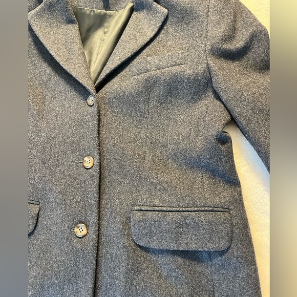 L.L. Bean Jacket Womens SZ 8 Charcoal Gray Wool Cashmere Blend Blazer Cl… - Picture 2 of 11